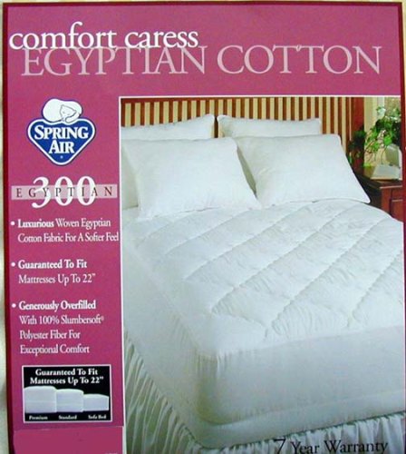 MARRIKAS Egyptian Cotton 300TC Mattress Pad OLYMPIC QUEEN