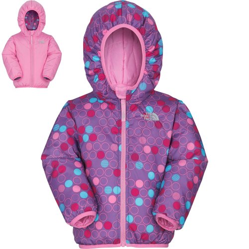 The North Face Reversible Perrito Jacket Ruffle Pink 4T -Kids