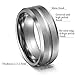 King Will 8mm High Polish / Matte Finish Men's Tungsten Ring Wedding Band Comfort Fit 12.5
