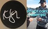 MICHAL HANDZUS,SAN JOSE SHARKS,SIGNED,AUTOGRAPHED, HOCKEY PUCK,NHL,WITH PROOF + COA