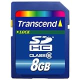 Electronics : Transcend 8Gb SDHC Class 6 Flash Memory Card