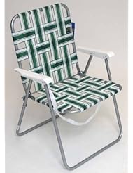 Traditional Lawn Web Chair with Carry Strap