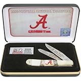 Frost Cutlery & Knives SWANC093 Steel Warrior Alabama Crimson Tide 2009 National Football Champions Trapper Knife with Genuine Mother of Pearl Handles