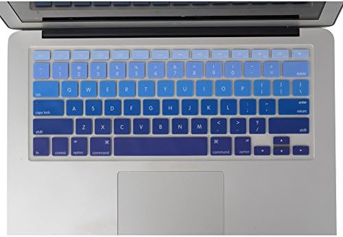 Zky - Gradient Blue Waterproof Dustproof Unique Ultra Thin Durable Keyboard Cover Silicone Skin for Macbook Pro 13" 15" 17" (With or W/out Retina Display) Imac