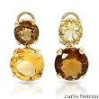 Carlo Buttini! Made in Italy! Luxurious Earrings 23.30ctw Quartz Made of 18K Gold