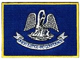 Louisiana State Flag Embroidered Patch Iron-On LA Emblem