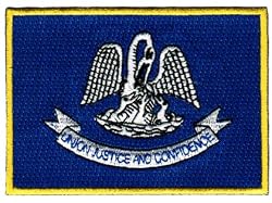 Louisiana State Flag Embroidered Patch Iron-On LA Emblem