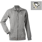 Antigua Pittsburgh Penguins Women's Revolution Full Zip Fleece Jacket - Penguins Grey Medium