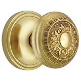 Nostalgic Warehouse BN10-CLAEAD-PB Classic Rosette with Egg and Dart Knob Passage, Polished Brass