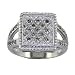 0.20 Ct. Ladies Chocolate Champagne Diamond Fashion Ring in Square Style, Available In Size 5, 6, 7, 8 & 9.
