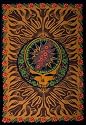 Grateful Dead - Flowered Stealie Tapestry 90X60