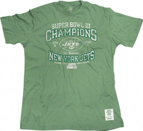 Buy New York Jets Super Bowl III Champion Commemorative Vintage T-Shirt