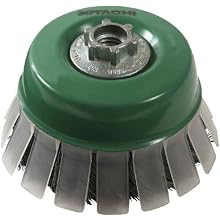 Hitachi 729213 3-Inch Crimped Carbon Steel Wire Cup Brush with Guard, Multi-Arbor