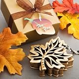 <em>Autumn Allure Collection </em>fall leaf box favors, 36