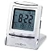 HOWARD MILLER CLOCK CO. Distant Time Traveler Alarm Clock, 2-1/4in, Silver, 1 AAA (incl)