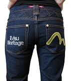 Evisu - NW Womens EVISU Heritage Low Waist Jeans Rhinestones 29