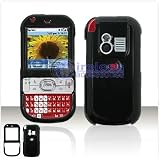 SOLID BLACK SNAP-ON COVER HARD CASE PHONE PROTECTOR for PALM CENTRO 690