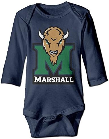 NORAL Babys Marshall University Long Sleeve Bodysuit Outfits Navy Size 12 Months