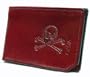 Hand Made Genuine Italian Leather Embossed "Skull and Crossbones" Retro Wallet
