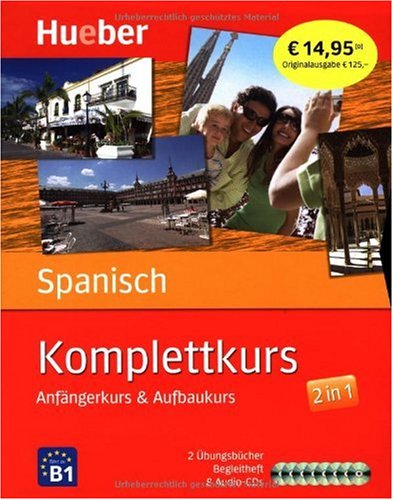 Buch - Cover Komplettkurs Spanisch: Anfängerkurs & Aufbaukurs - Brian Hill - Hueber Verlag