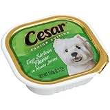 Cesar Canine Cuisine Top Sirloin Flavor in Meaty Juices for Small Dogs, 3.5-Ounce Trays (Pack of 24)