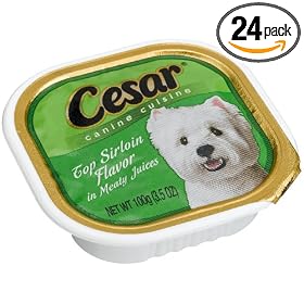 Cesar Canine Cuisine Top Sirloin Flavor in Meaty Juices for Small Dogs, 3.5-Ounce Trays... by Cesar