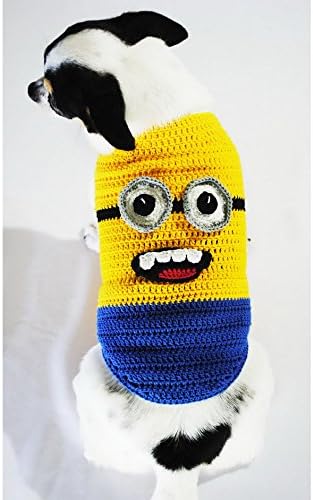Minions Despicable Me Dog Costumes Kevin Minion Bob Pet Halloween Costumes Funny 3d Handmade Crochet Chihuahua Clothes Cats Small Medium Big Dogs Puppy Dk996 Myknitt - Free Shipping (Small)