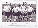 Tottenham Hotspur - 1961 Double Winners - Terry Dyson & Bobby Smith Signed
