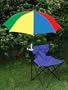 Lime Green/Black Clamp On Chair Umbrella for Aluminum or Canvas Folding Chairs - Great for Car Shows, Softball and Soccer Games, Vacations, Patio, Deck