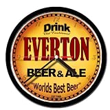 EVERTON beer and ale cerveza wall clock
