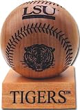 LSU Tigers Laser Engraved Wood Baseball