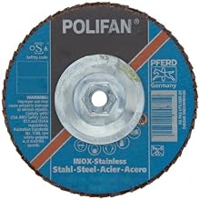 PFERD Polifan SGP Abrasive Flap Disc, Type 29, Threaded Hole, Phenolic Resin Backing, Zirconia Alumina