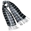 100% Viscose Men's Box Plaid Fringed Long Scarf--in Various Colors