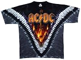 Liquid Blue Mens Acdc HellS Bells V Short Sleeve Tee