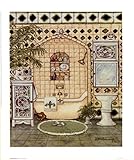 Elegant Bath IV Beautiful MUSEUM WRAP CANVAS Print with Added BRUSHSTROKES Janet Kruskamp 10x12