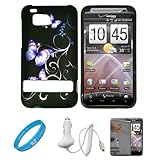 Purple Flower Durable 2 Piece Protective Crystal Hard Shield Guard Cover Ca ....