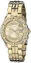 GUESS Women's U85110L1 Dazzling Sporty Mid-Size Gold-Tone Watch