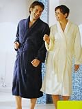 Produkt-Bild: Bademantel Microfaser Ecru L / XL Morgenmantel Bademantel Saunamantel