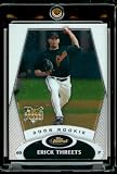 2008 Topps Finest # 138 Erick Threets (RC) - San Francisco Giants - Rookie Premium Baseball Card in Protective Screw Down Display