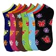Lot Of 3 Pairs Womens Patterned Anklet Ped Socks (9-11)