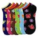 Lot Of 3 Pairs Womens Patterned Anklet Ped Socks (9-11)