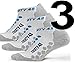 Thirty48 Ultra-Light Running Socks Unisex,3 Pack Blue/White ,Small