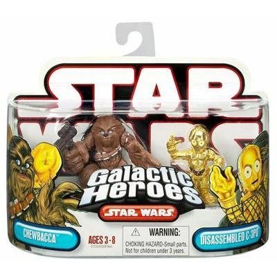 Star Wars Galactic Heroes Chewbacca & Disassembled C-3PO Figures