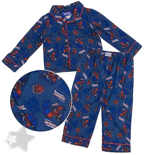 Transformers Navy and Red Coat Style Pajamas for Boys