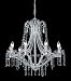 EN91359 - Modern 9 Light Chandelier in Polished Silver with Beaded Arms