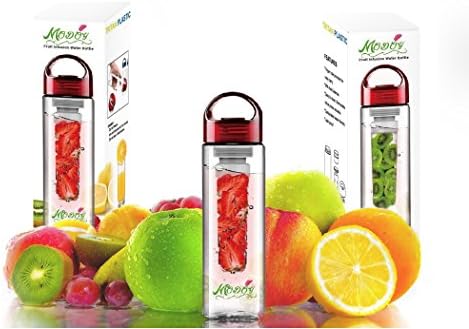 Modoy Infusion Water Bottle,100% Bpa Free, Odourless, Tritan, Leak Proof Bottle, Create Your Own Naturally Flavoured Fruit Infused Water, Juice, Iced Tea, Lemonade &amp; Sparkling Beverages, Eco-friendly, and Safe for You and the Environment, Add Fruit, Veggies or Herbs for Healthy Flavour Enriched Water, It Can Be Used in the Kitchen, Gym, Yoga Class, Hiking, Camping, Office, and for Traveling.