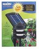 Malibu 3-Tier Solar Walk Lights with Remote Panel 4-pk. - Black