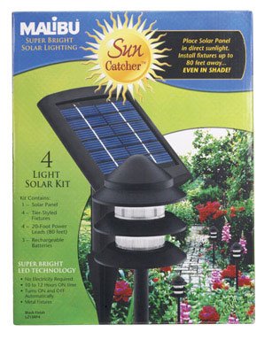 Malibu Solar Powered Metal Tier Light Kit w/ Remote Panel - LZ13RP4