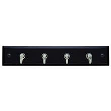 Amerock H55590-MS 9-Inch Classic Key and Gadget Rack, Mahogany with Silver Hooks