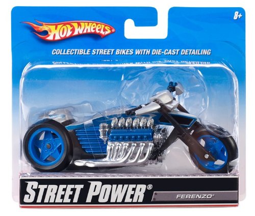 Imagen 1 de Mattel - R1089 - Vehículo sin pilas - Hot Wheels - Motos 1 / 18 - Street Power Ferenzo - Gris / Azul